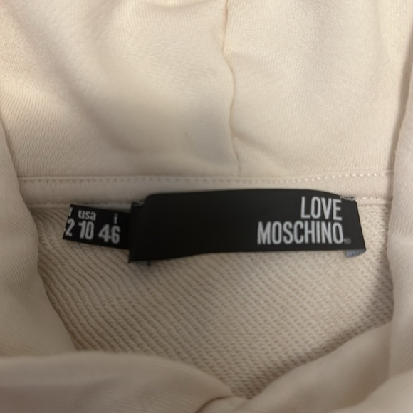 Love Moschino size 10 cream hoodie - Picture 3 of 7